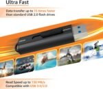 Ultra Fast USB 3.1 Flash Drive 128/256 GB , Retractable, High-Speed Data Transfer Storage Device, Black - Image 5